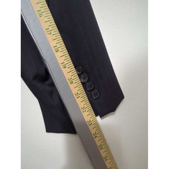 Hugo Boss Mens Pasini 2 Movie 2 Button Blazer Black Double‎ Vented Size 42R - Picture 12 of 13